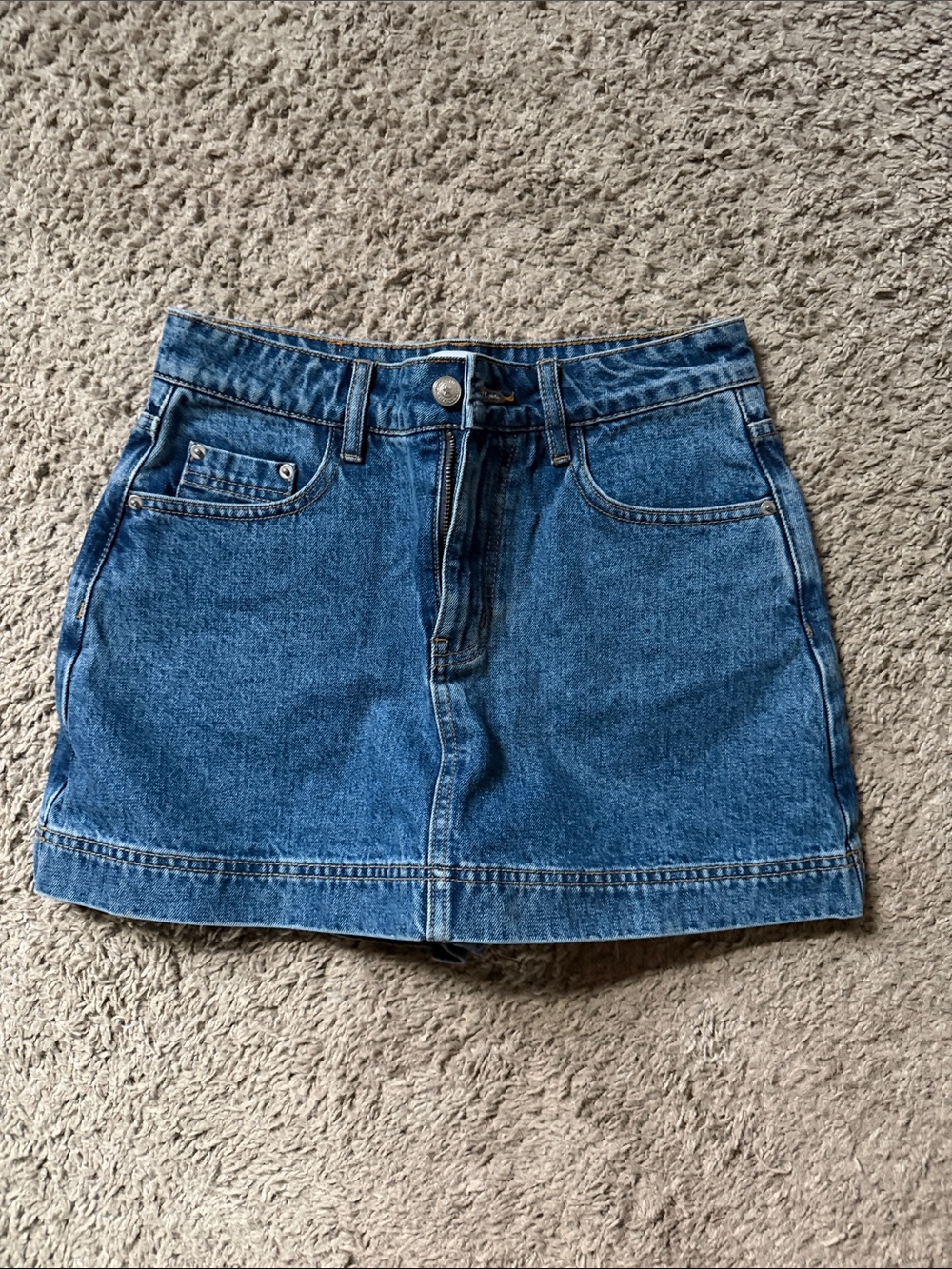 Classic Blue Denim Mini Skort